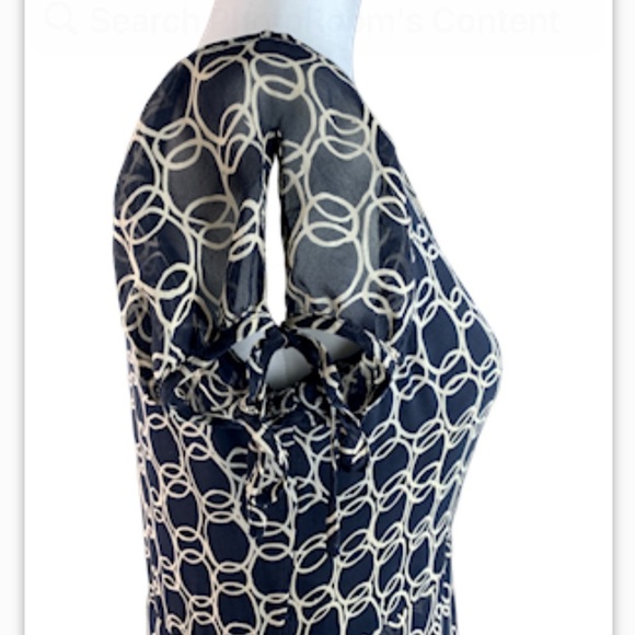 Adrianna Papell Silk Dress 6 Scalloped Flutter Hem - Picture 8 of 12